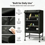 Hoartsardeo night cage cover with rolled-up front access flap