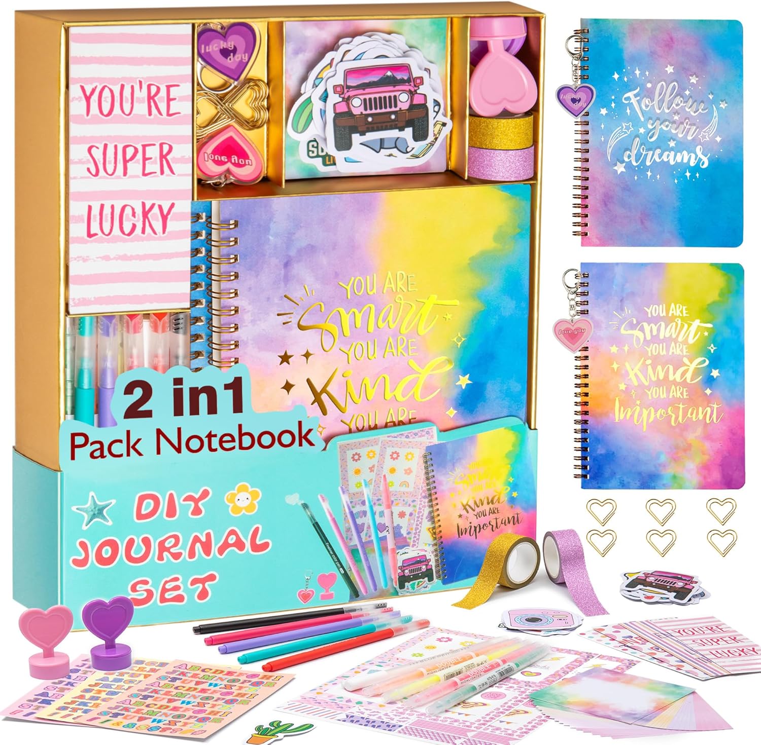 Oihew DIY journal kit for teen girls front view