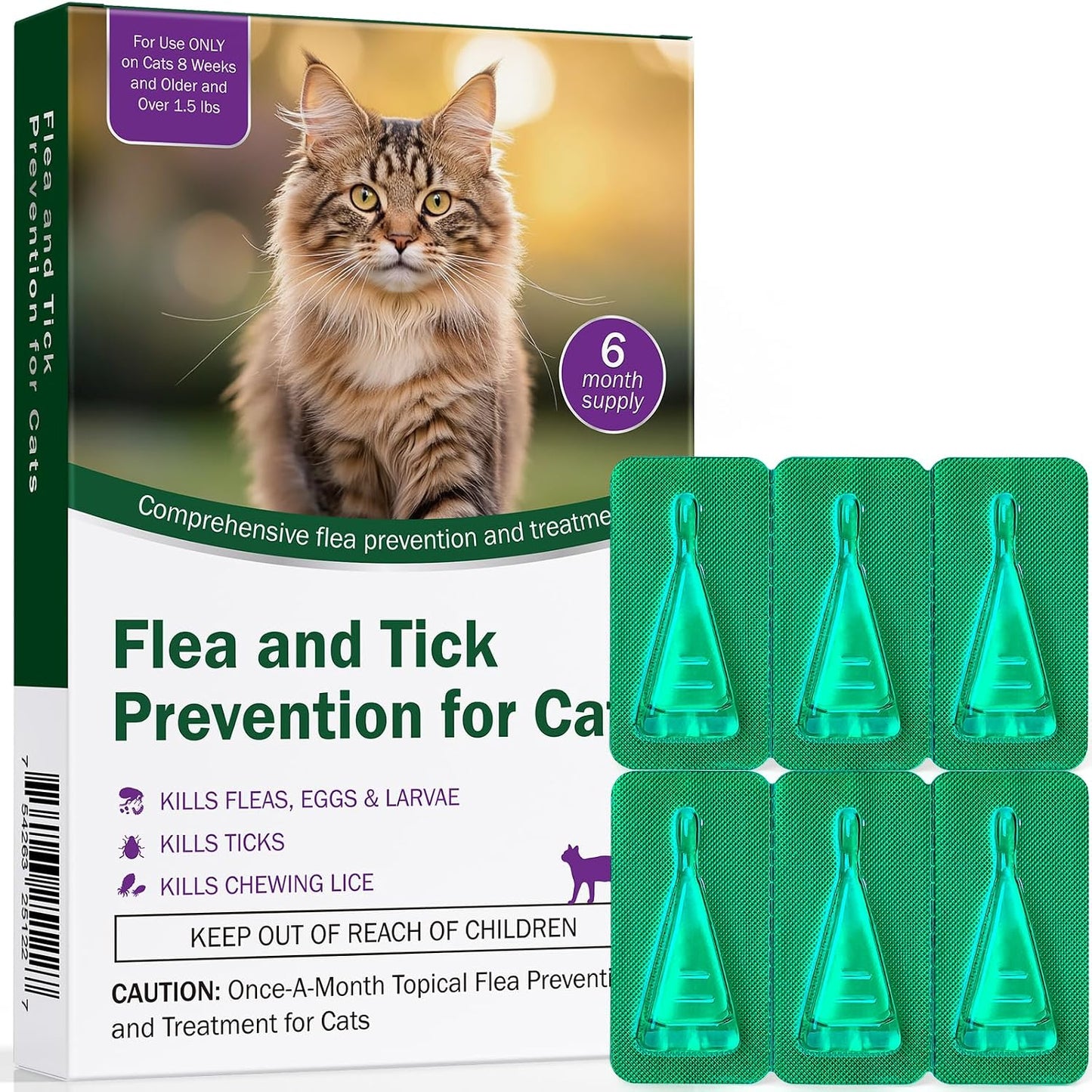 Articats flea and tick prevention for cats front view