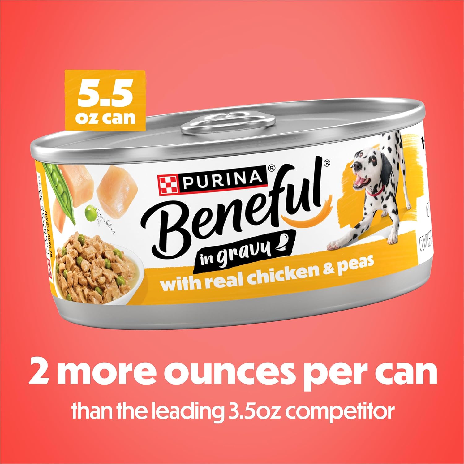 Protein rich tender meaty chunks in savory gravy dog food close up