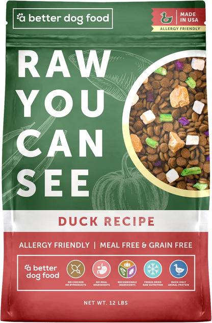 A Better Treat | Allergy Friendly Lamb Dry Dog Food | Raw You Can See | No Chicken, Lamb Only Animal Protein, No Meal Ingredients, Grain Free | Stomach Soothing Kibble + Freeze Dried Raw Dog Food - Image 9