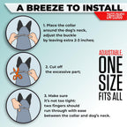 Adjustable flea collar showing emergency breakpoint