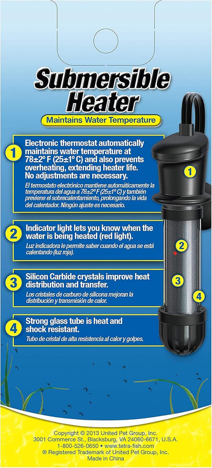 Close up of Tetra 100-watt heater heating element