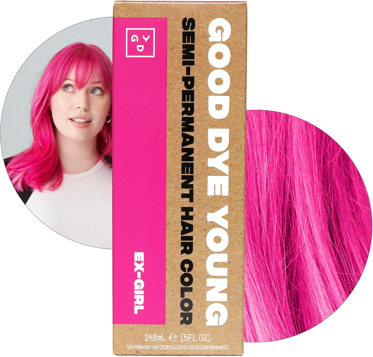 Good Dye Young Semi Permanent Hair Color Ex Girl front view bottle packaging