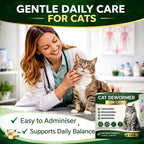 Feline digestive balance supplement tablets for daily worm protection
