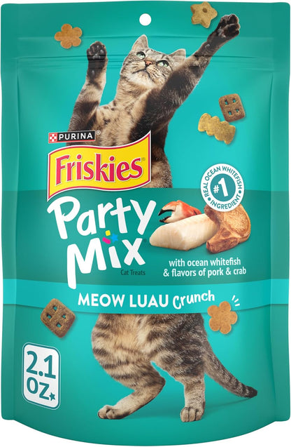 Purina Friskies Cat Treats, Party Mix Meow Luau Crunch - (Pack of 6) 6 oz. Pouches - Image 15