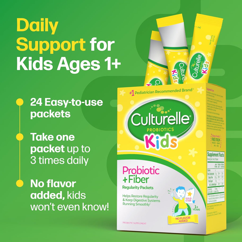Culturelle kids probiotic and fiber active ingredients panel
