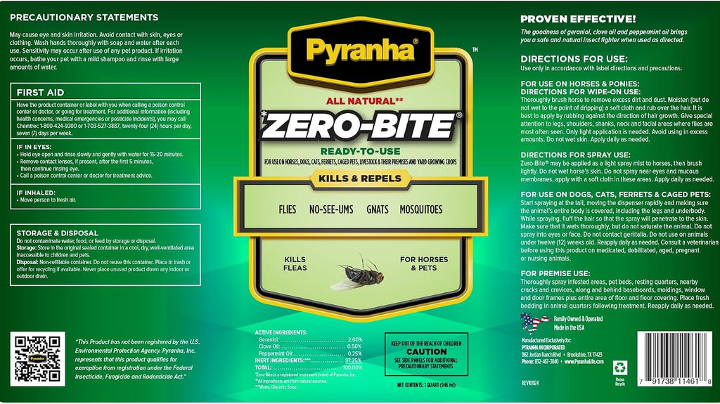 Pyranha natural insect repellent trigger sprayer close up