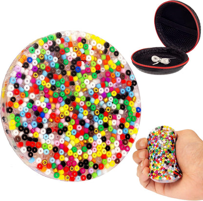 MUYMUT Picky Pad silicone skin picking fidget toy front view showing embedded colorful rings.