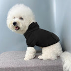 Idepet small dog hoodie black cotton fabric detail
