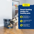 Close up view of the internal conveyor mechanism of the PetSafe automatic pet feeder.