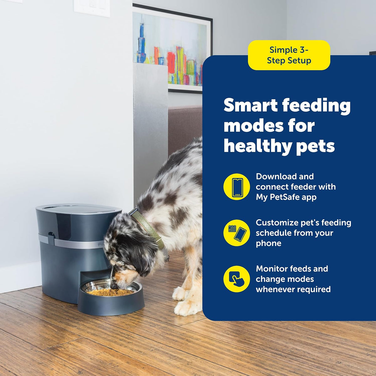 Close up view of the internal conveyor mechanism of the PetSafe automatic pet feeder.