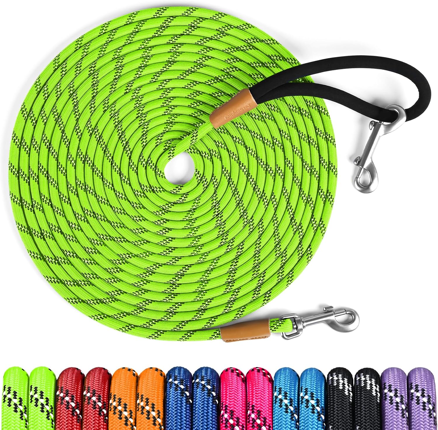 Lynxking weather resistant braided nylon dog lead lifestyle angle