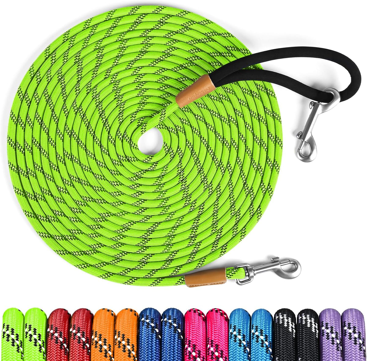 Lynxking weather resistant braided nylon dog lead lifestyle angle
