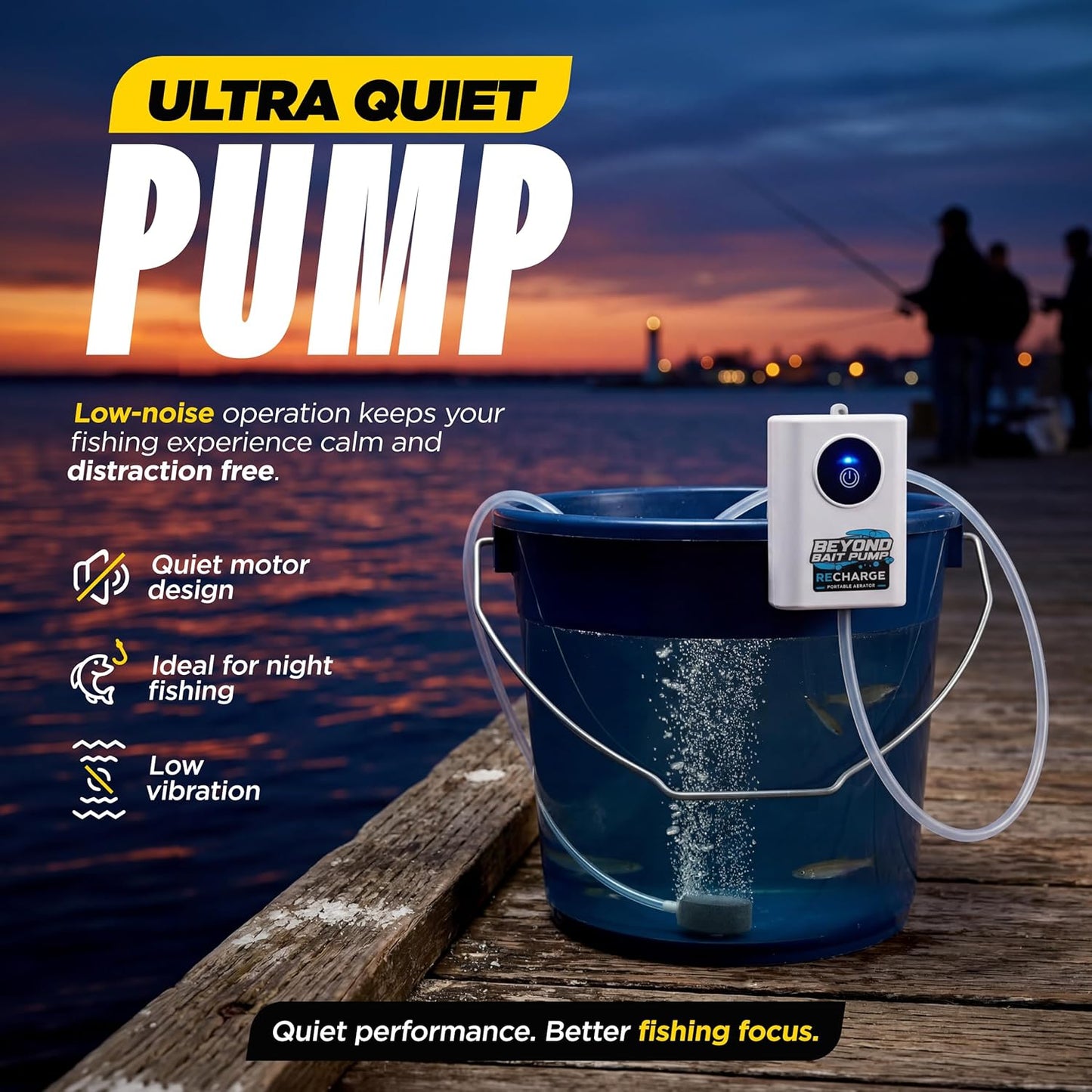 Beyond Braid bait aerator in a live bait tank environment