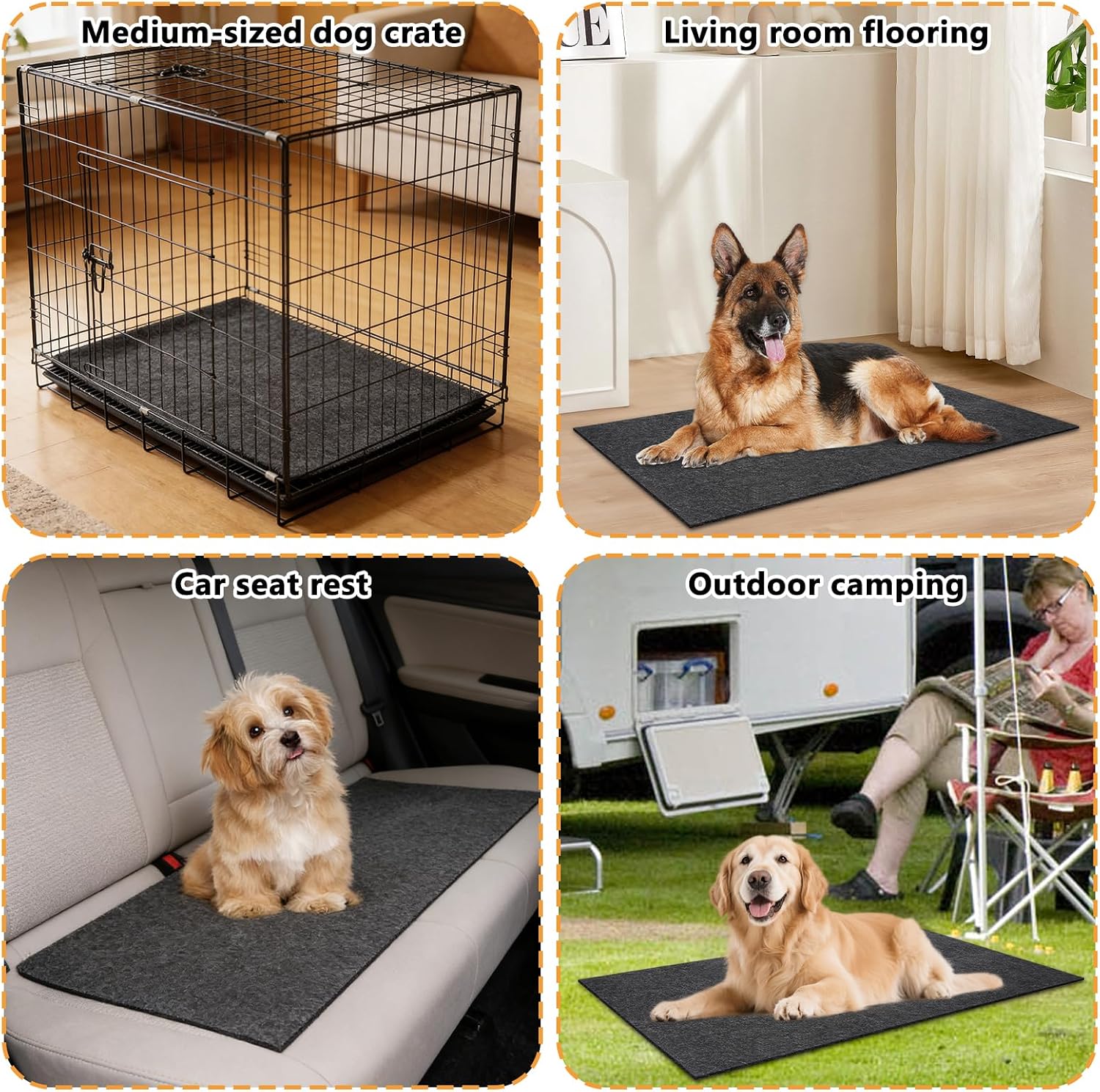 Durable AIHSUMC dog mat surface after cleaning demonstration