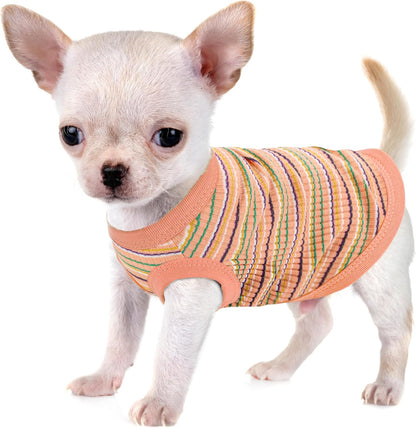 Elevate Your Pet's Comfort and Fashion: Premium 100% Cotton Rib Dog Shirt Vest for Small Breeds Like Chihuahuas, Yorkies, and Puppies .Year-Round Style with Tank-Style Puppy Attire Light Purple XXS - Image 10