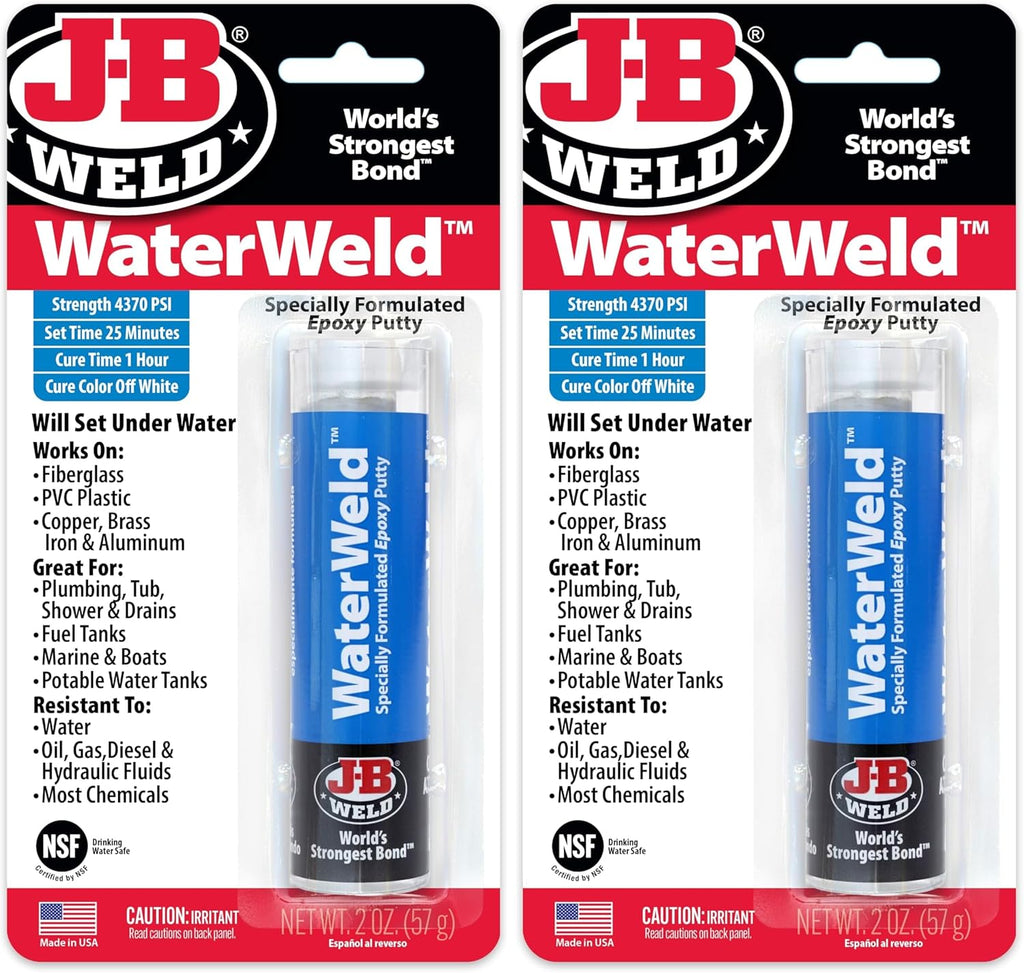 J-B Weld 8277 WaterWeld Epoxy Putty Stick - 2 oz. - Image 8