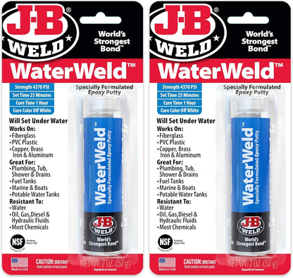 J-B Weld 8277 WaterWeld Epoxy Putty Stick - 2 oz. - Image 8