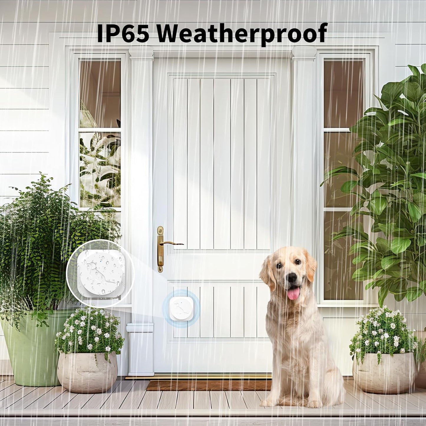 Side profile of JeaTone smart dog bell transmitter