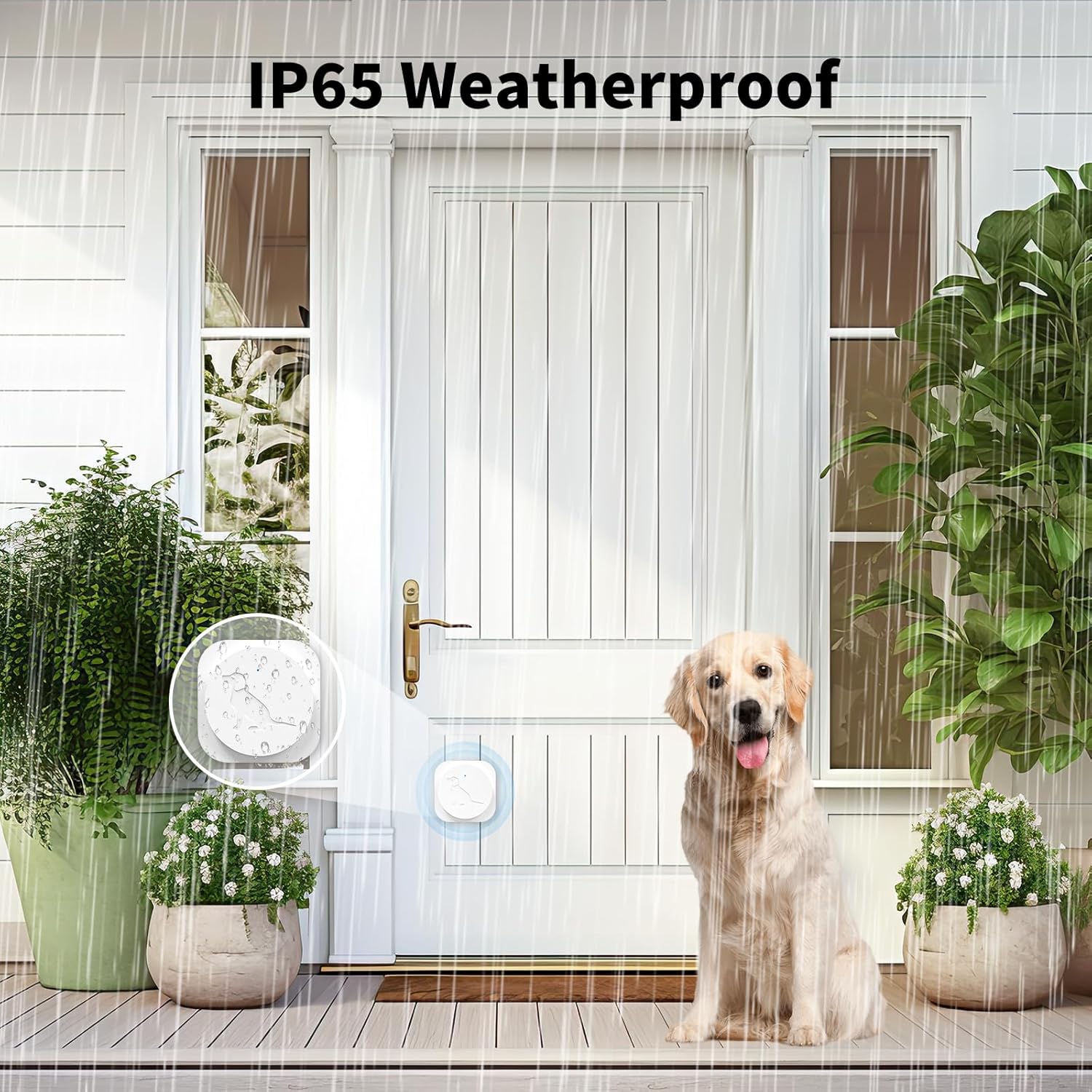 Side profile of JeaTone smart dog bell transmitter