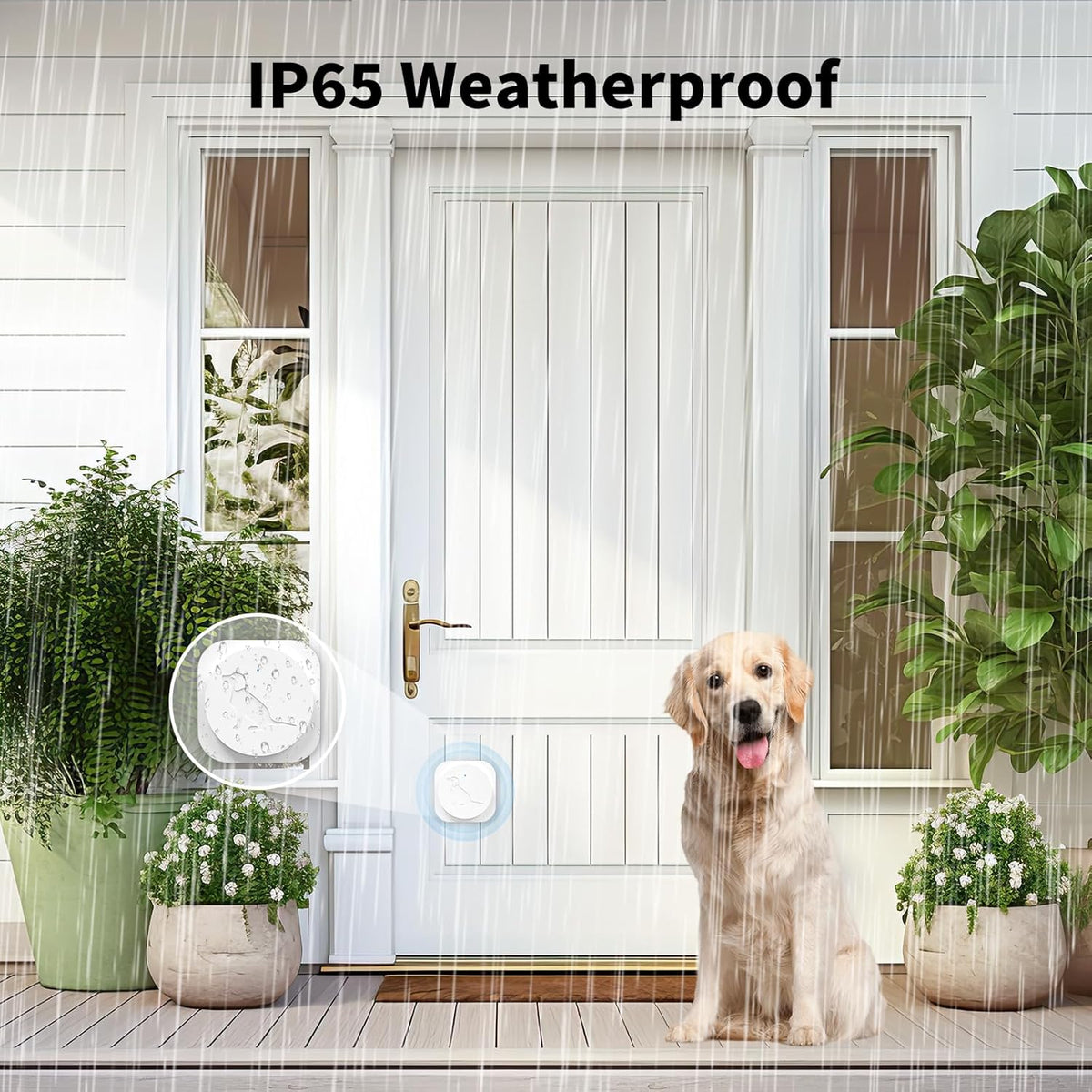 Side profile of JeaTone smart dog bell transmitter