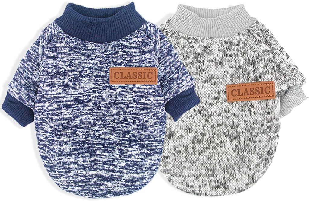 Elastic sleeves on warm winter dog clothing for pugs