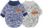 Elastic sleeves on warm winter dog clothing for pugs