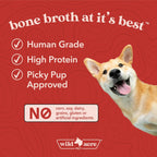 Natural grain free healthy dog meal topper close up shot