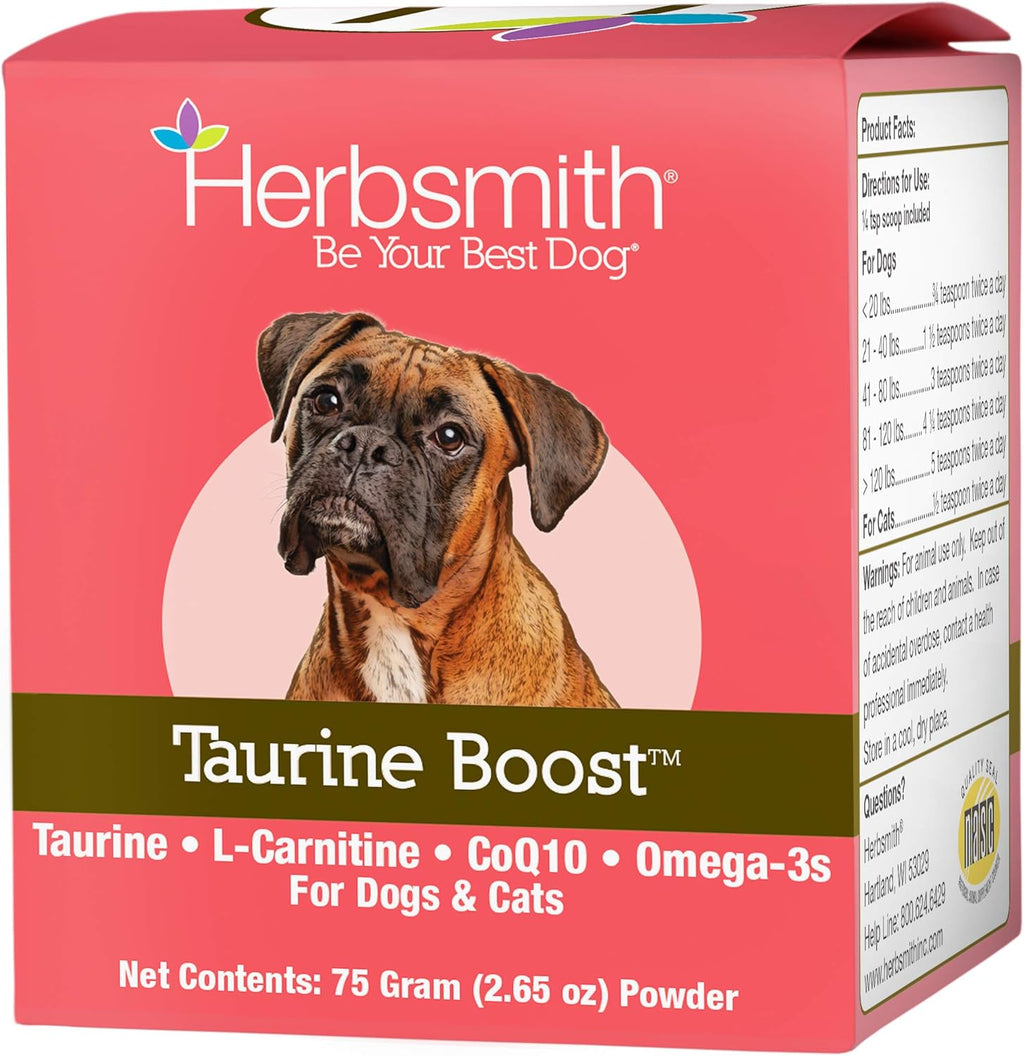 Herbsmith Taurine Boost - Cardiac and Heart Support for Dogs and Cats - Taurine Supplement for Dog and Cat Heart Health - with CoQ10, Taurine and L-Carnitine for Dogs - 150g - Image 10