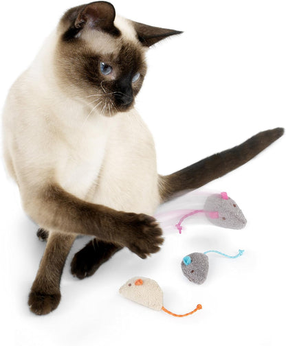 SmartyKat (3 Count) Skitter Critters Catnip Cat Toys - Gray/Cream, 3 Count - Image 7