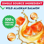 Liquid Omega 3 pet food supplement by Strellalab showcasing natural seafood blend benefits.