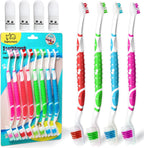 PenVinoo pet toothbrush set with 8 dual head and 4 finger brushes
