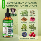 SalutemPet chicken flavor pet drops measured glass dropper packaging