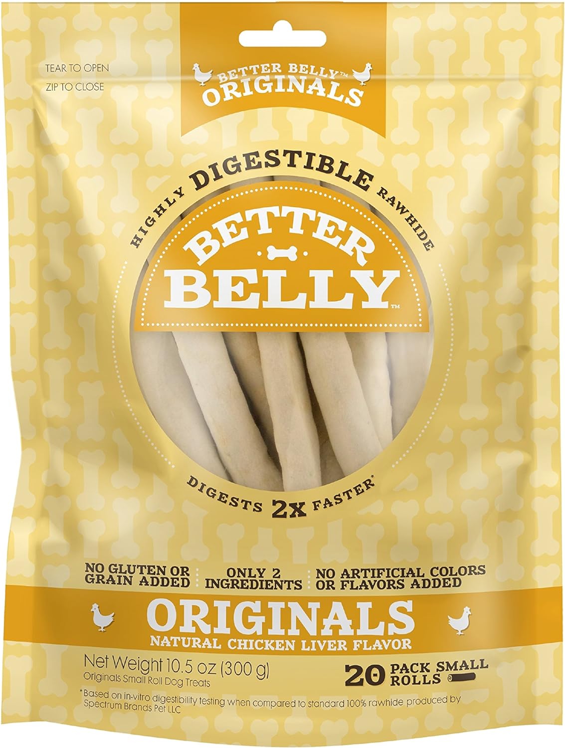 Better Belly Proteins with Real Venison Small Rolls 6 Count, Digestible Rawhide for Dogs, 4.2 OZ - Image 10