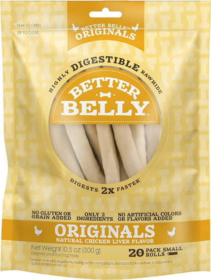 Better Belly Proteins with Real Venison Small Rolls 6 Count, Digestible Rawhide for Dogs, 4.2 OZ - Image 10