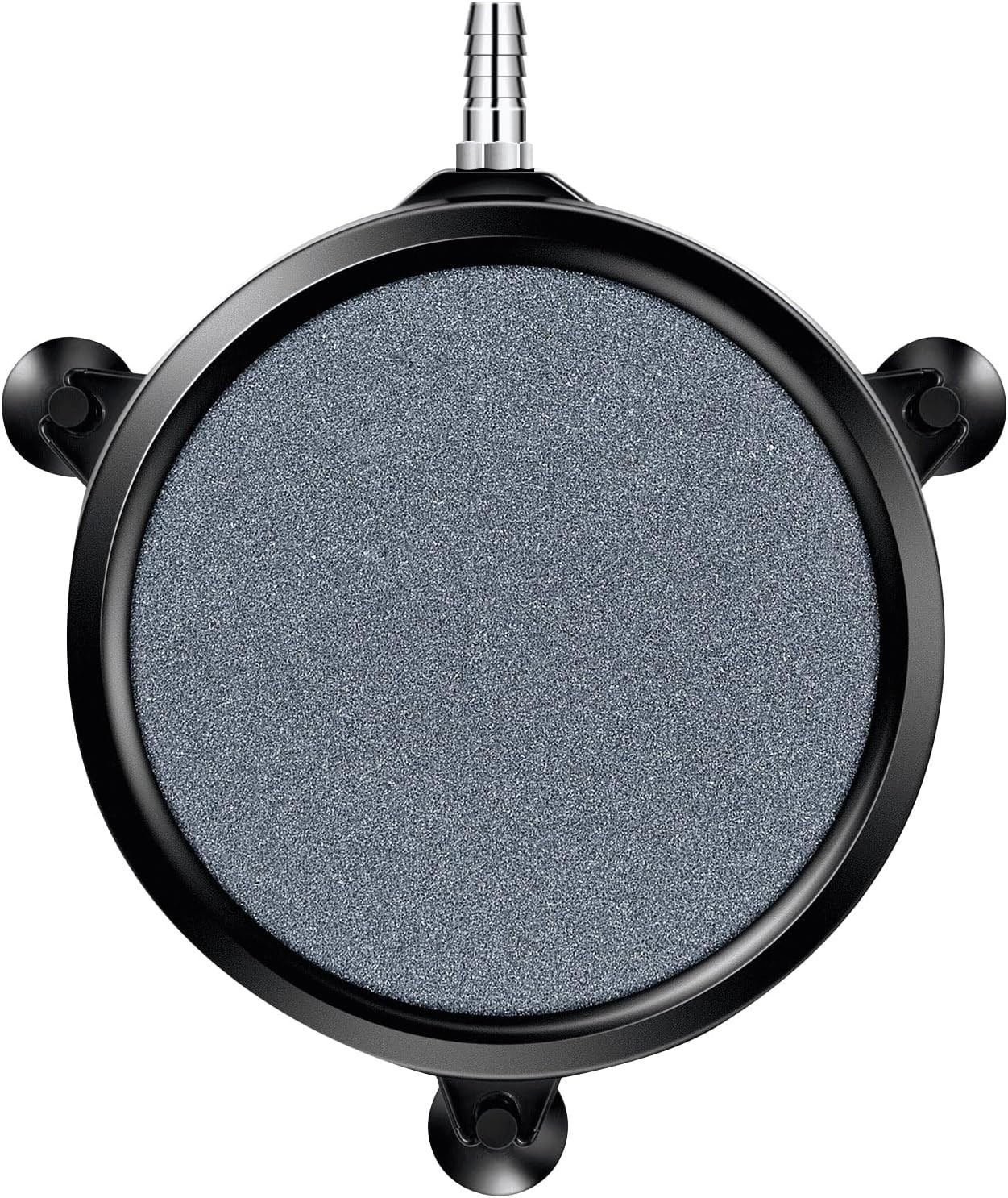 VIVOSUN bubble disc stone illustrating standard setup with aquarium pump airline tubing.