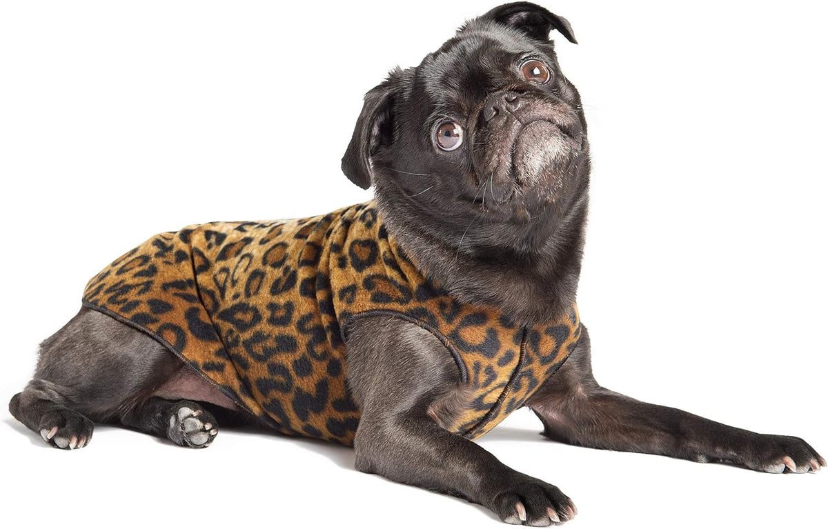 Gold Paw stretch dog pullover showing stitching and underbelly coverage.