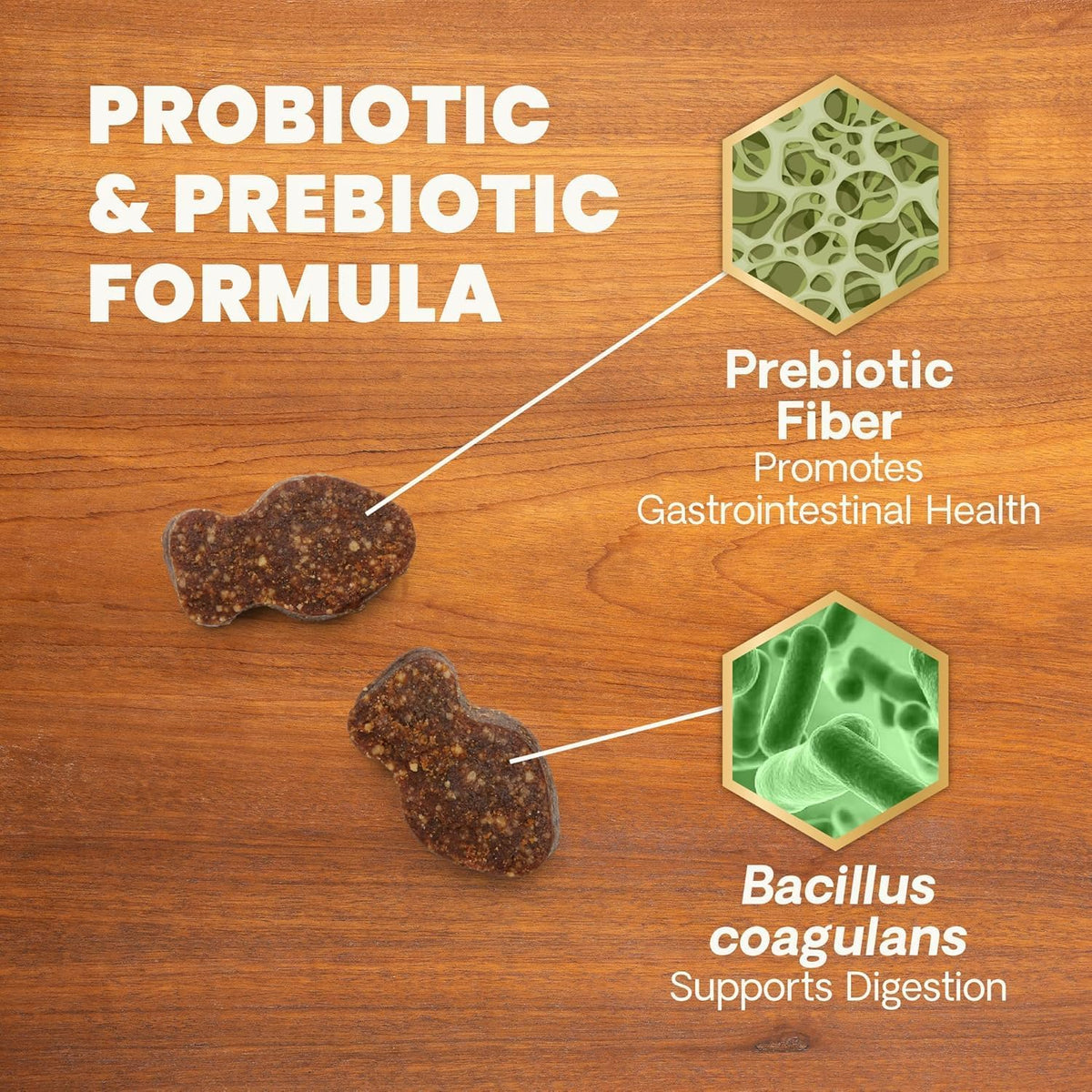 Authentic VetriScience digestive health chews for cats side profile