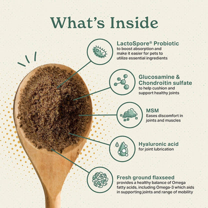 The Missing Link superfood powder for canine cartilage and bone health close up