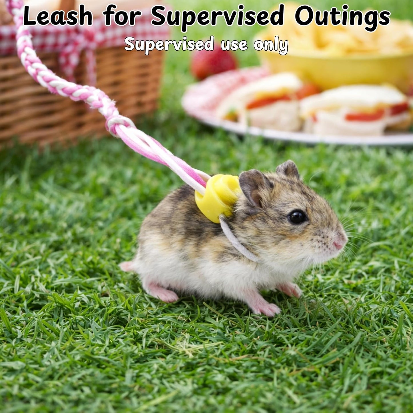 Dwarf Hamster Carrier Backpack Travel Bag, Dwarf Hamster Carry Pouch With Liner And Adjustable Lightweight Tether, Breathable Soft Outgoing Sleeping Travel Bag For Small Pets Squirrels Reptiles (Pink) - Image 3