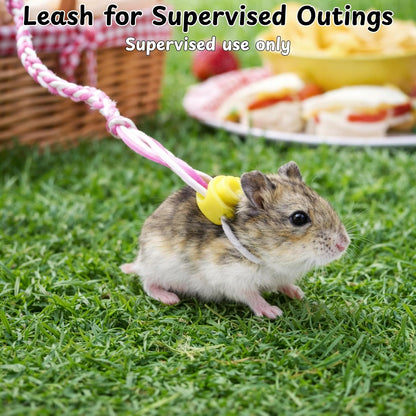 Dwarf Hamster Carrier Backpack Travel Bag, Dwarf Hamster Carry Pouch With Liner And Adjustable Lightweight Tether, Breathable Soft Outgoing Sleeping Travel Bag For Small Pets Squirrels Reptiles (Pink) - Image 3