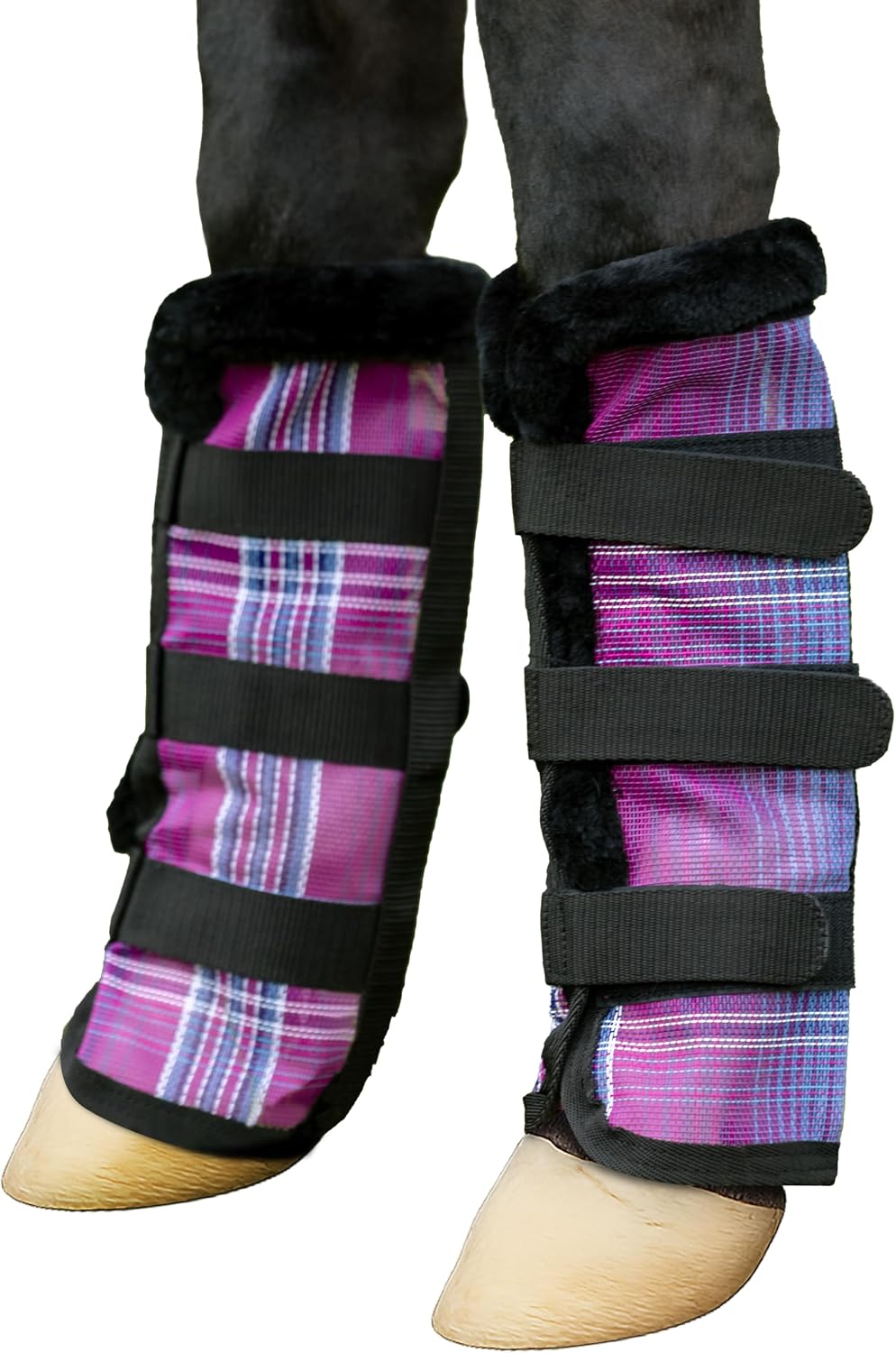 Kensington Protective Products Horse Fly Boots - Fleece Trimmed - Stay-Up Technology - Protection from Insect Bites and UV Rays - Sold in Pairs (2 Boots) - Image 13