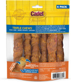 Cadet Gourmet Triple Chews Long-Lasting Pork Hide Sticks with Sweet Potato and Chicken, Healthy Dog Treats for Small & Large Dogs, 6 Count - Image 9