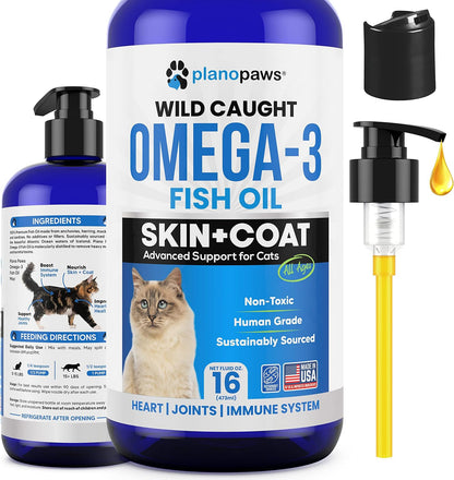 Omega 3 Fish Oil for Cats - Better Than Salmon Oil - Kitten & Cat Vitamins and Supplements - Cat Dandruff Treatment - Liquid Fish Oil for Pets - Shedding Support - Cat Health Supplies for All Ages - Image 10