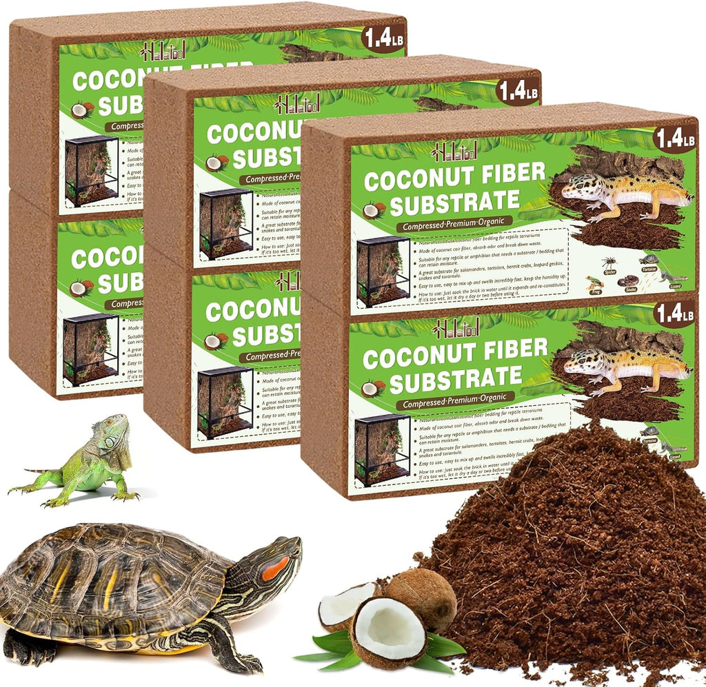Halatool 1.4LB Coconut Fiber Substrate for Reptile Bedding, Natural Compressed Coconut Husk Substrate for Snake Tarantula Enclosure Tortoises Habitat Spider Leopard Gecko Tank - Image 13