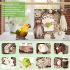 Kyouki parakeet toy natural materials close up