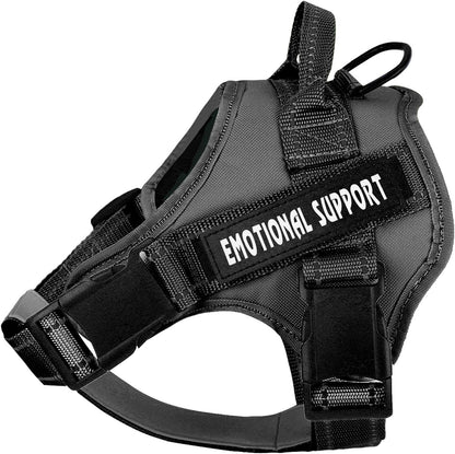 voopet Service Dog Harness, Emotional Support Pet Vest Harness, Reflective Breathable & Adjustable No Pull ESA Harness for Small Medium Large Dogs (with 4 PCS Removeable Tags),XX Small (Pack of 1) - Image 11