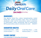 Purina DentaLife daily oral care pouch showcasing the Veterinary Oral Health Council acceptance seal.