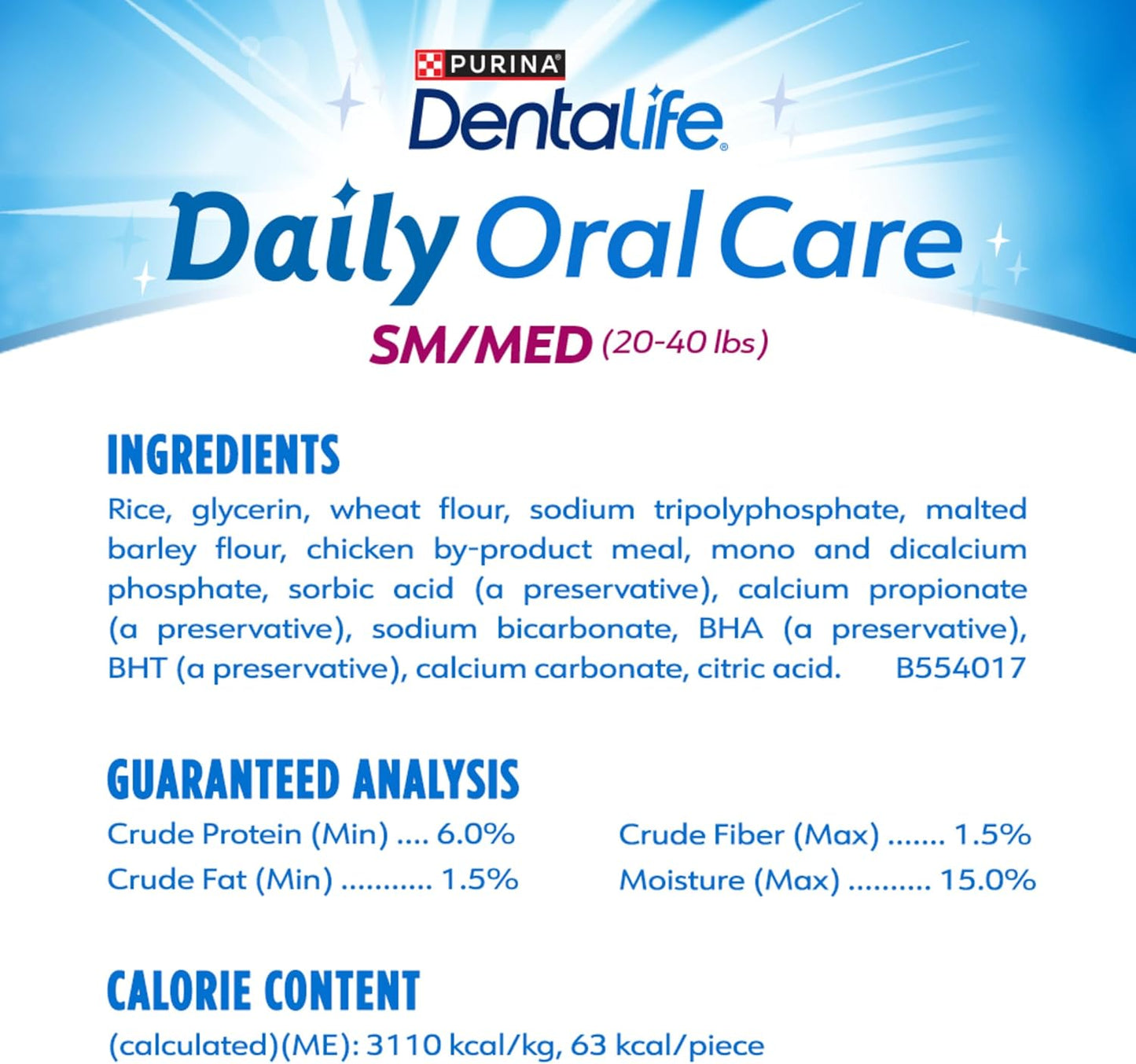 Purina DentaLife daily oral care pouch showcasing the Veterinary Oral Health Council acceptance seal.